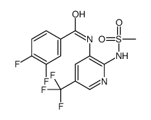 3,4-difluoro-N-[2-(methanesulfonamido)-5-(trifluoromethyl)pyridin-3-yl]benzamide结构式