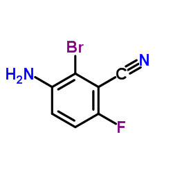 3-Amino-2-bromo-6-fluorobenzonitrile structure