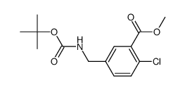 methyl 5-(((tert-butoxycarbonyl)amino)methyl)-2-chlorobenzoate结构式