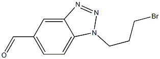 1-(3-bromopropyl)-1H-benzo[d][1,2,3]triazole-5-carbaldehyde结构式
