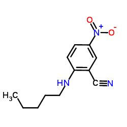 5-Nitro-2-(pentylamino)benzonitrile结构式