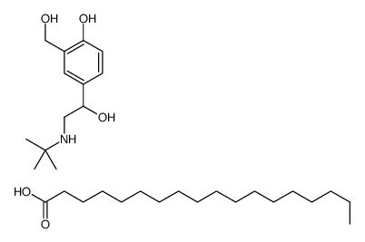 4-[2-(tert-butylamino)-1-hydroxyethyl]-2-(hydroxymethyl)phenol,octadecanoic acid结构式