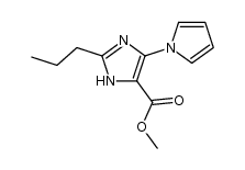 methyl 2-propyl-4-(1H-pyrrol-1-yl)-1H-imidazole-5-carboxylate结构式