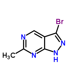 3-Bromo-6-methyl-1H-pyrazolo[3,4-d]pyrimidine结构式