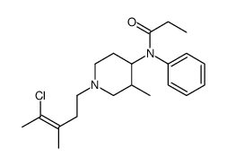 N-[1-[(Z)-4-chloro-3-methylpent-3-enyl]-3-methylpiperidin-4-yl]-N-phenylpropanamide结构式