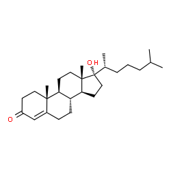 17-Hydroxycholest-4-en-3-one Structure