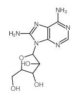 9H-Purine-6,8-diamine,9-b-D-arabinofuranosyl- structure