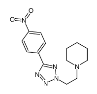 2-(2-Piperidinoethyl)-5-(4-nitrophenyl)tetrazole hydrate Structure