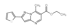 ETHYL 7-METHYL-2-(2-THIENYL)PYRAZOLO[1,5-A]PYRIMIDINE-6-CARBOXYLATE Structure