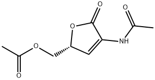 2-acetamido-5-O-acetyl-2,3-dideoxy-L-glyceropent-2-eno-1,4结构式