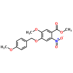 Methyl 5-Methoxy-4-((4-Methoxybenzyl)oxy)-2-nitrobenzoate Structure