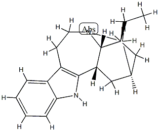 (2α,5β,6α,18β)-Ibogamine structure