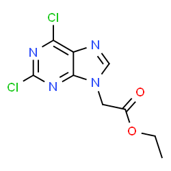 2,6-二氯-9H-嘌呤-9-乙酸乙酯结构式