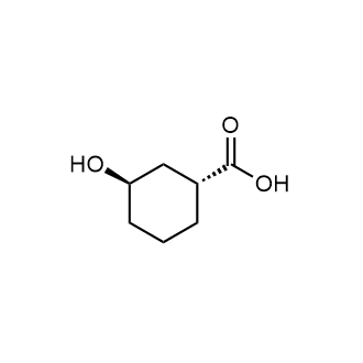 (1R,3R)-3-Hydroxycyclohexanecarboxylic acid Structure