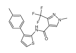 N-(3-p-tolylthiophen-2-yl)-1-methyl-3-trifluoromethyl-1H-pyrazole-4-carboxamide Structure