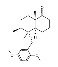 (4aS,5R,6S,8aS)-5-(2,5-dimethoxybenzyl)-5,6,8a-trimethyloctahydronaphthalen-1(2H)-one Structure