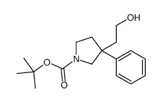 tert-butyl 3-(2-hydroxyethyl)-3-phenylpyrrolidine-1-carboxylate Structure