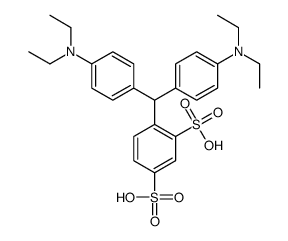 4-[bis[4-(diethylamino)phenyl]methyl]benzene-1,3-disulfonic acid结构式