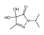 3H-Pyrazol-3-one,2,4-dihydro-4,4-dihydroxy-5-methyl-2-(1-methylethyl)-(9CI) Structure