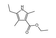 5-ethyl-2,4-dimethyl-1H-pyrrole-3-carboxylic acid ethyl ester结构式