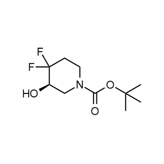 (R)-4,4-二氟-3-羟基哌啶-1-羧酸叔丁酯结构式