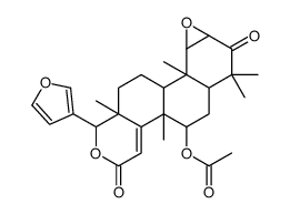 1-(furan-3-yl)-4b,7,7,9b,11a-pentamethyl-3,8-dioxo-3,4b,5,6,6a,7,8,8a,9a,9b,9c,10,11,11a-tetradecahydro-1h-oxireno[7,8]naphtho[2,1-f]isochromen-5-yl acetate结构式