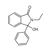 2-ethyl-3-hydroxy-3-phenyl-2,3-dihydroisoindol-1-one结构式