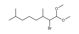 2-bromo-1,1-dimethoxy-3,7-dimethyloctane结构式
