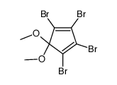 1,2,3,4-tetrabromo-5,5-dimethoxycyclopenta-1,3-diene结构式