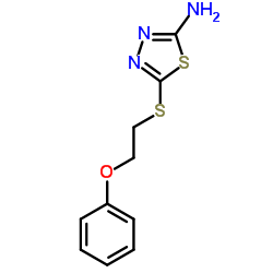 5-((2-PHENOXYETHYL)THIO)-1,3,4-THIADIAZOL-2-AMINE结构式