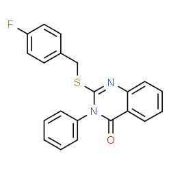 2-[(4-FLUOROBENZYL)SULFANYL]-3-PHENYL-4(3H)-QUINAZOLINONE结构式