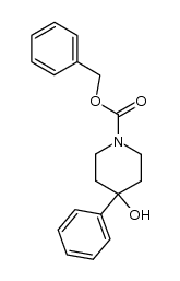 1-benzyloxycarbonyl-4-hydroxy-4-phenylpiperidine结构式