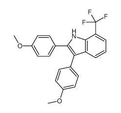 2,3-bis(4-methoxyphenyl)-7-(trifluoromethyl)-1H-indole结构式