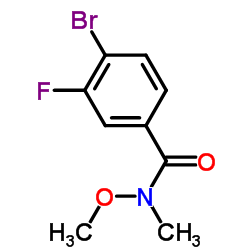 4-Bromo-3-fluoro-N-methoxy-N-methylbenzamide structure