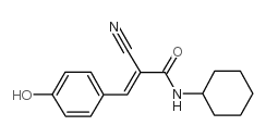 2-cyano-N-cyclohexyl-3-(4-hydroxyphenyl)prop-2-enamide Structure