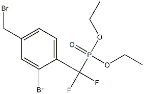 [(2-Bromo-4-bromomethyl-phenyl)-difluoro-methyl]-phosphonic acid diethyl ester Structure