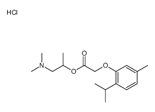 1-(dimethylamino)propan-2-yl 2-(5-methyl-2-propan-2-ylphenoxy)acetate,hydrochloride结构式