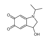 3-hydroxy-1-propan-2-yl-2,3-dihydroindole-5,6-dione结构式