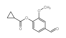 4-甲酰基-2-甲氧基苯基环丙烷羧酸酯结构式