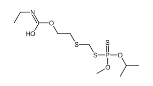 Ethylcarbamic acid 2-[methoxy(1-methylethoxy)thiophosphinoylthiomethylthio]ethyl ester structure