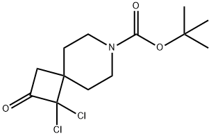 7-BOC-1,1-二氯-7-氮杂螺[3.5]壬烷-2-酮结构式