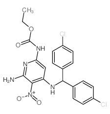 ethyl N-[6-amino-4-[bis(4-chlorophenyl)methylamino]-5-nitro-pyridin-2-yl]carbamate picture