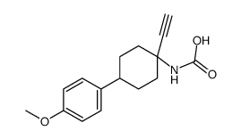 [1-ethynyl-4-(4-methoxyphenyl)cyclohexyl]carbamic acid结构式