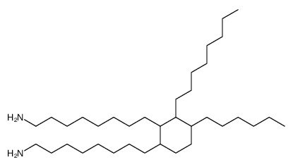 8,8'-(4-Hexyl-3-octylcyclohexane-1,2-diyl)bis(octan-1-amine)结构式