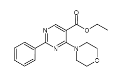 ethyl 4-morpholino-2-phenylpyrimidine-5-carboxylate结构式