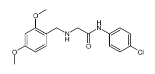 N-(4-chlorophenyl)-2-((2,4-dimethoxybenzyl)amino)acetamide结构式