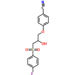 4-{3-[(4-Fluorophenyl)sulfonyl]-2-hydroxypropoxy}benzonitrile Structure
