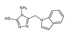 4-amino-3-(indol-1-ylmethyl)-1H-1,2,4-triazole-5-thione结构式