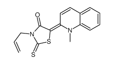 5-(1-methylquinolin-2-ylidene)-3-prop-2-enyl-2-sulfanylidene-1,3-thiazolidin-4-one结构式