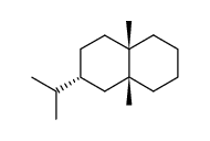 (1R,3R,6S)-3-Isopropyl-1,6-dimethylbicyclo[4.4.0]decane结构式